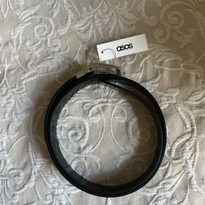 NEW Black leather ASOS belt